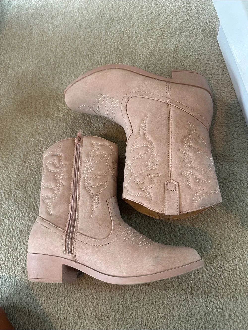 Girls - Reno Western Boot - Blush Pink - 5